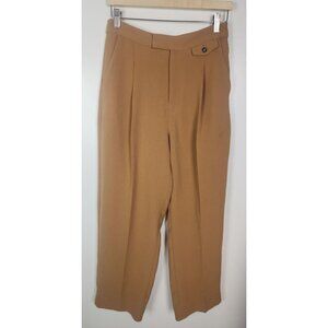 Madewell Women's Sz. 4 Mustard Gold Wide Leg High Rise Polyester Pants